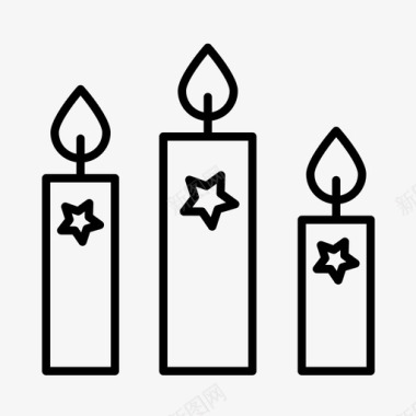 蜡烛所有圣徒前夜信仰图标图标