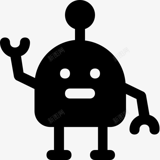 机器人安卓金属图标svg_新图网 https://ixintu.com 安卓 机器人 机器人人 机器人雕文32 玩具 金属