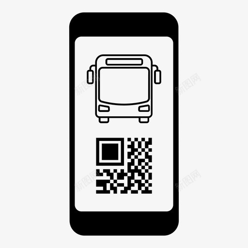 公共交通通行证电子客票移动电话图标svg_新图网 https://ixintu.com 公共交通通行证 电子客票 移动电话