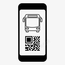 电子证图章公共交通通行证电子客票移动电话图标高清图片