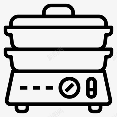 双煮锅炉热图标图标