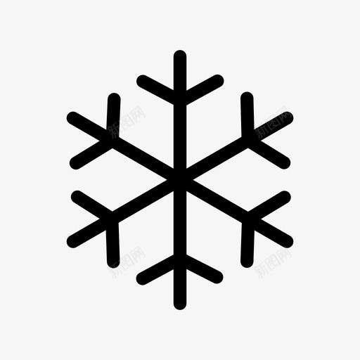 雪花寒冷结冰图标svg_新图网 https://ixintu.com 冬天 寒冷 结冰 雪花