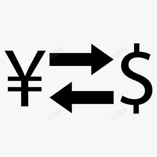 日元兑美元货币外汇图标svg_新图网 https://ixintu.com 外汇 日元兑美元 货币 金融元素