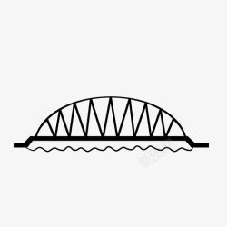 火车桥桥火车桥水图标高清图片
