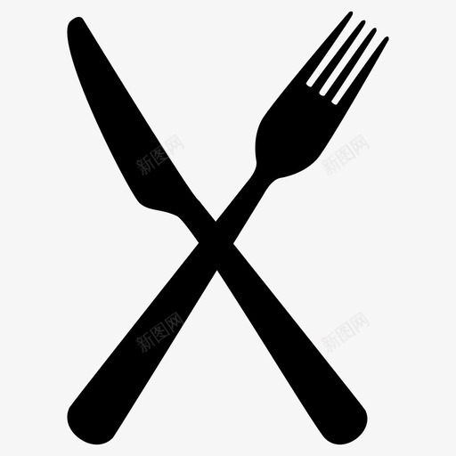 餐具晚餐饮食图标svg_新图网 https://ixintu.com 午餐 晚餐 盘子 银器 餐具 饮食
