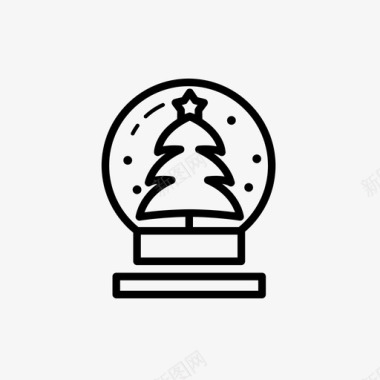 雪球圣诞树星星图标图标