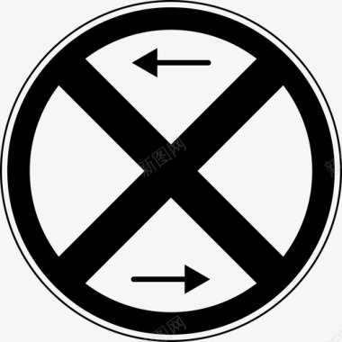 禁止停车箭头路标图标图标