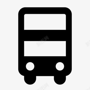 双层巴士通勤图标图标