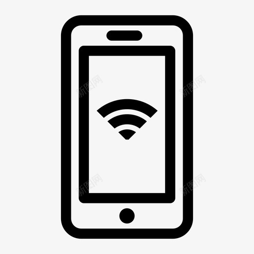 智能手机wifi互联网wifi连接图标svg_新图网 https://ixintu.com wifi信号 wifi连接 互联网 智能手机wifi