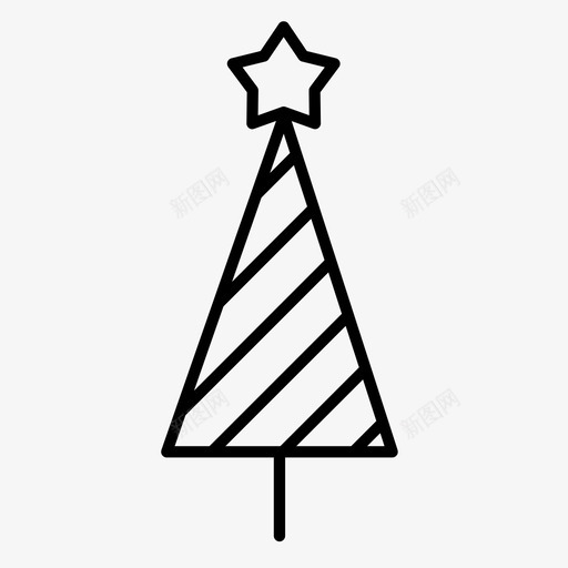 圣诞树圣诞装饰品星星图标svg_新图网 https://ixintu.com 圣诞套装5 圣诞树 圣诞装饰品 星星