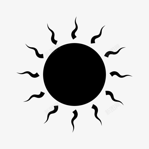 太阳元素天气图标svg_新图网 https://ixintu.com 元素 天气 太阳