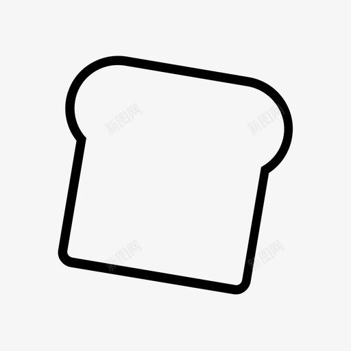 面包片早餐面包图标svg_新图网 https://ixintu.com 吐司 小麦 早餐 面包 面包片 餐食