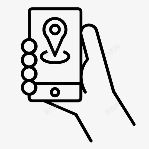 智能手机地图地图pin导航器图标svg_新图网 https://ixintu.com 在线地图 地图pin 导航器 智能手机位置 智能手机图标集合 智能手机地图