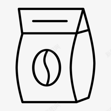 咖啡袋咖啡豆包装图标图标