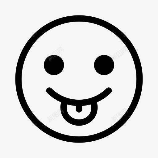 吐舌头表情符号脸图标svg_新图网 https://ixintu.com 吐舌头 微笑 脸 表情微笑 表情符号