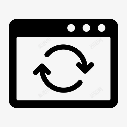 同步浏览器交互图标svg_新图网 https://ixintu.com seo开发glyphv01 web 交互 刷新 同步 同步浏览器 浏览器