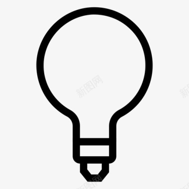 商业灯泡概念图标图标