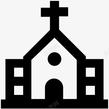 建筑礼拜堂教堂图标图标