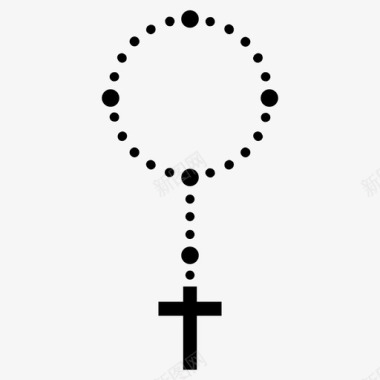 念珠基督教教堂图标图标