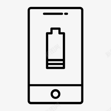 智能手机电池电量低充电电池电量低图标图标