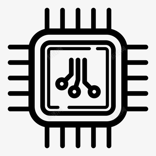 芯片电子存储芯片图标svg_新图网 https://ixintu.com 处理器芯片 存储芯片 微处理器 技术 机器人 电子 芯片