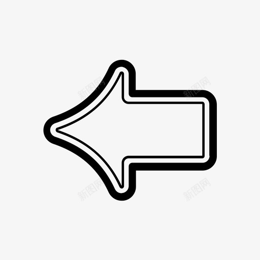 箭头方向左图标svg_新图网 https://ixintu.com 左 方向 箭头 箭头线