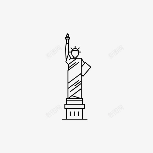 自由女神像曼哈顿纽约图标svg_新图网 https://ixintu.com 世界奇观 曼哈顿 纽约 自由女神像