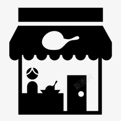 轮值鸡肉店肉店街角店图标高清图片