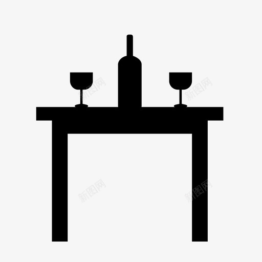 餐桌饮料食品图标svg_新图网 https://ixintu.com 家具 葡萄酒 食品 餐桌 饮料