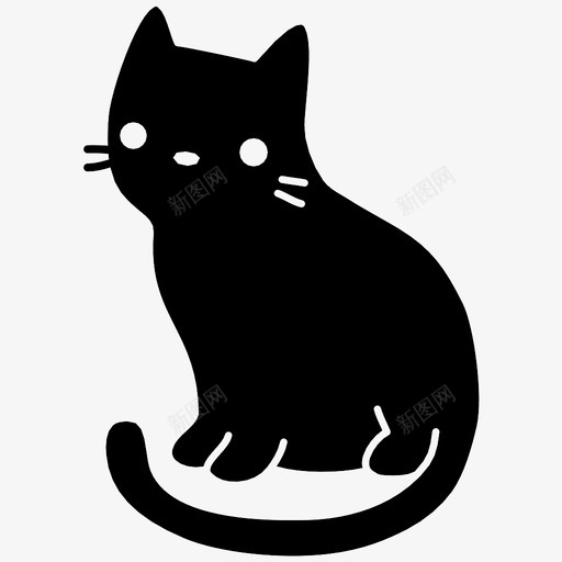 猫坐可爱猫图标svg_新图网 https://ixintu.com 可爱 宠物 猫 猫坐 猫的力量