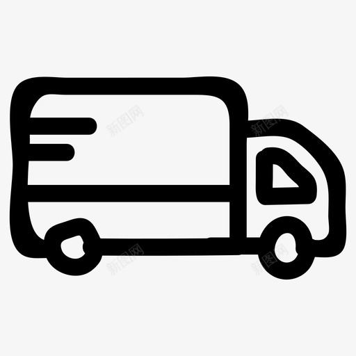 汽车货物送货图标svg_新图网 https://ixintu.com 汽车 物流送货手绘图标 货物 车辆 送货