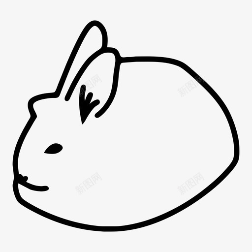 安哥拉兔子毛绒图标svg_新图网 https://ixintu.com 兔子 安哥拉 毛绒
