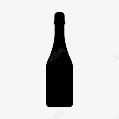 起泡酒酒瓶庆典图标图标