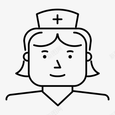 护士女性健康图标图标