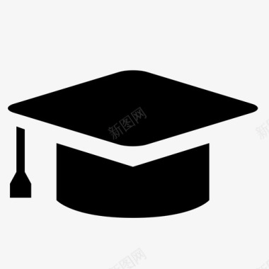 毕业帽砂浆板大学图标图标