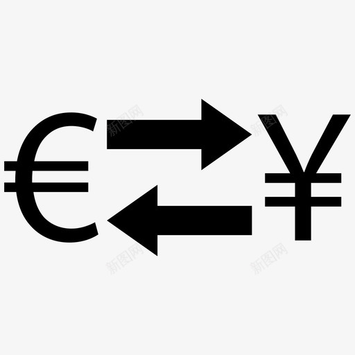 欧元日元兑换货币外汇图标svg_新图网 https://ixintu.com 外汇 欧元日元兑换 货币 金融元素