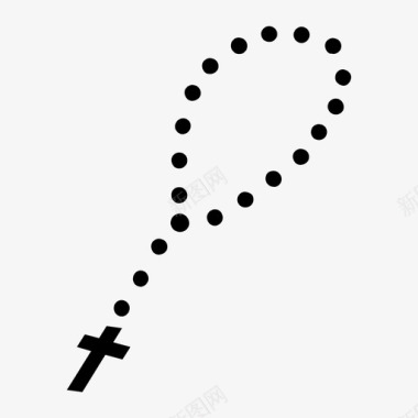 念珠基督教教堂图标图标