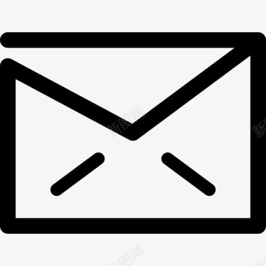 电子邮件关闭信封行用户界面线性图标图标
