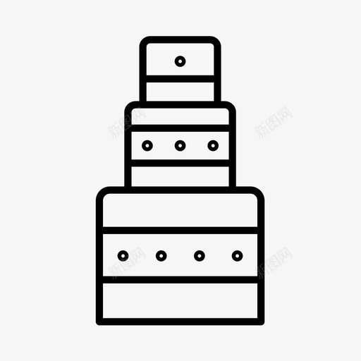 婚礼蛋糕食物爱情图标svg_新图网 https://ixintu.com 婚礼蛋糕 情人节 派对 爱情 食物