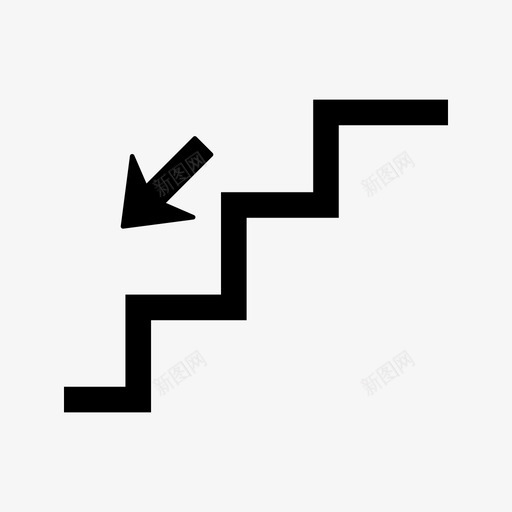 楼梯svg_新图网 https://ixintu.com 楼梯 stairs6