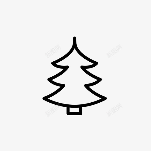 圣诞树圣诞套装1图标svg_新图网 https://ixintu.com 圣诞套装1 圣诞树