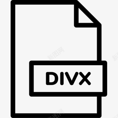 divx文件扩展名格式图标图标
