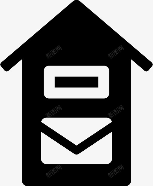 邮箱目的地家庭图标svg_新图网 https://ixintu.com 信件 家庭 消息 目的地 邮件已填充 邮箱