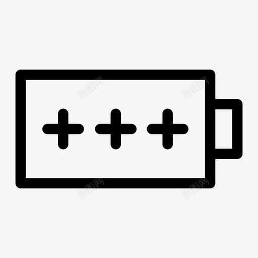 加电池充电图标svg_新图网 https://ixintu.com 充电 加电池