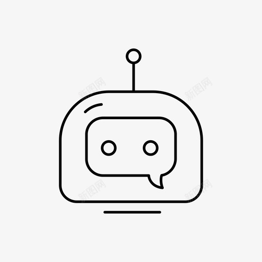 聊天机器人信使机器人图标svg_新图网 https://ixintu.com 信使 机器人 聊天机器人