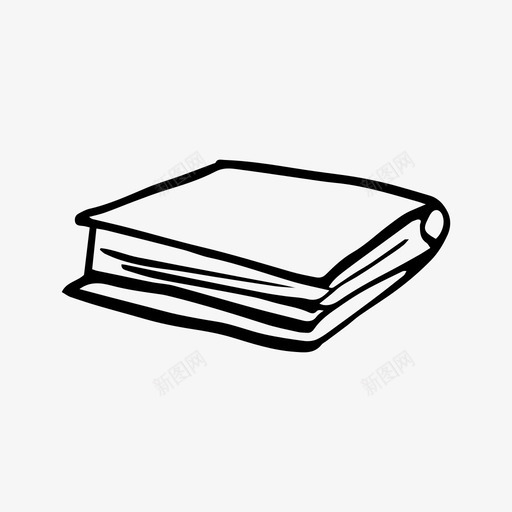 闭书书手绘图标svg_新图网 https://ixintu.com 书 书堆 手绘 手绘书 闭书 阅读