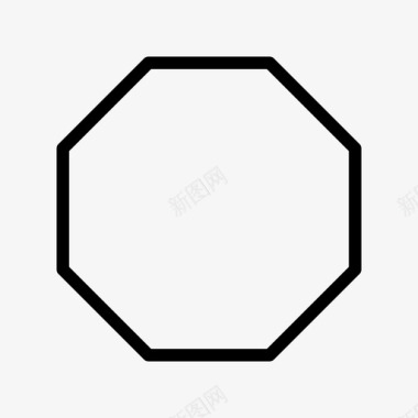 八角形多边形形状图标图标