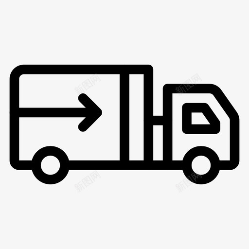 卡车起重机交货图标svg_新图网 https://ixintu.com 交货 包装 卡车 物流配送线图标 装运 起重机