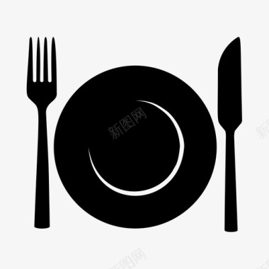 盘子餐具厨房用具图标图标