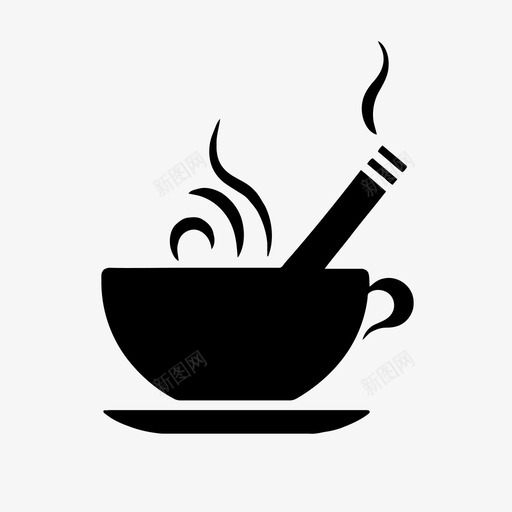 咖啡烟咖啡香烟图标svg_新图网 https://ixintu.com 咖啡 咖啡烟 杯子 香烟